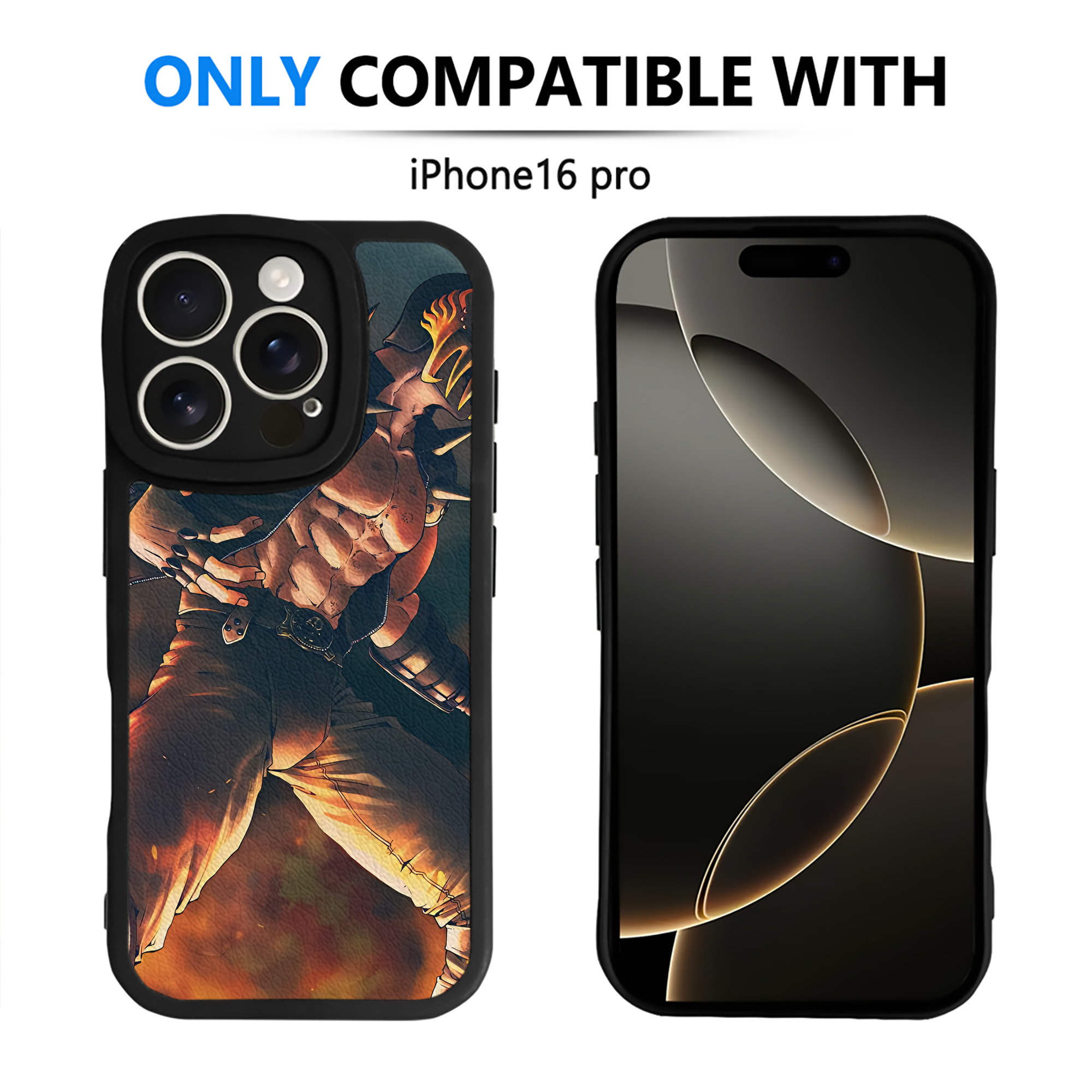 （画像用） 北斗の拳 Fist of the North Star 【iPhone 16シリーズ対応】シリコンスマホケース（レザー調） 材質：シリコン